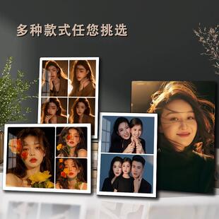 洗照片做成相框摆台定制来图打印10寸全家福写真照水晶摆饰高级感