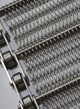 304不锈钢网带清洗机输送机网带 耐高温输送机网带链条式人字网带