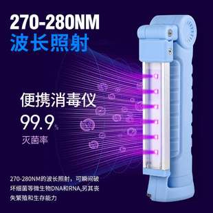 可折叠UVC紫光消毒灯紫外线灭菌灯家用便携式 新款 除螨灭菌手持灯
