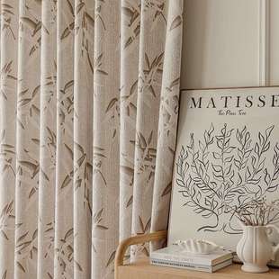 君子竹2024新款 许村厂家新中式 窗帘客厅中古风卧室高遮光窗帘布料