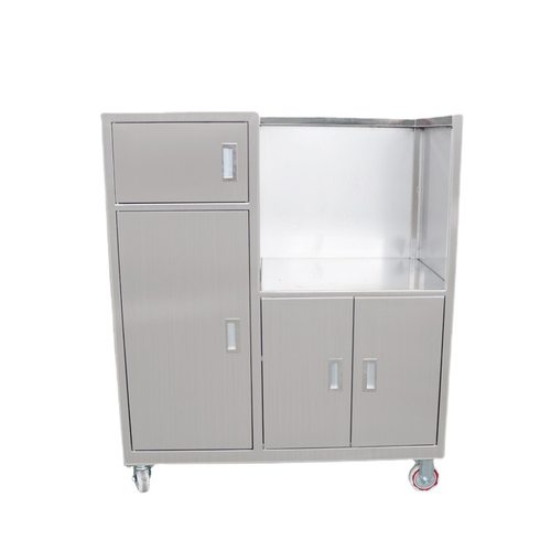 带门三层手推车不锈钢柜子不锈钢餐车酒水车移动餐车茶水车工具柜