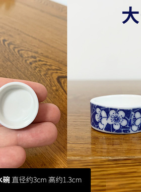 蛐蛐水碗爬虫昆虫迷你陶瓷小水碗食盆蛐蛐螳螂食物角果饭碗宠物