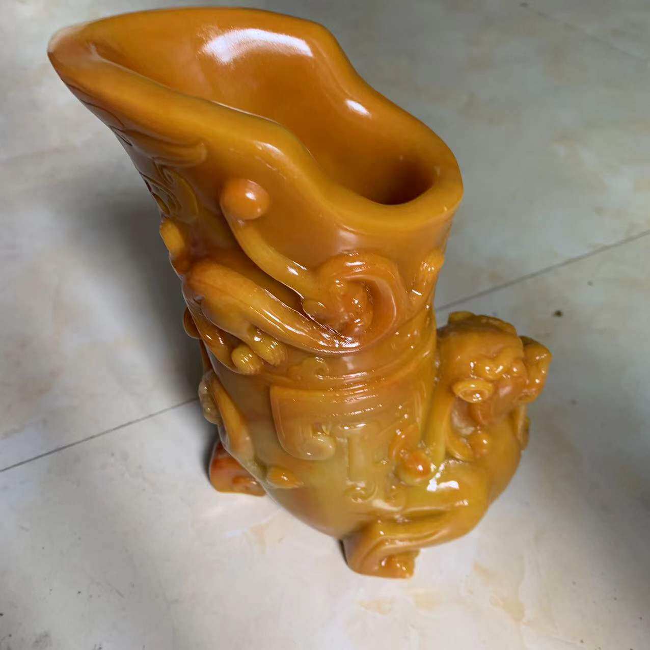 树脂龙杯凤杯仿古酒杯酒壶酒樽爵杯仿古工艺品摆件中式婚庆道具