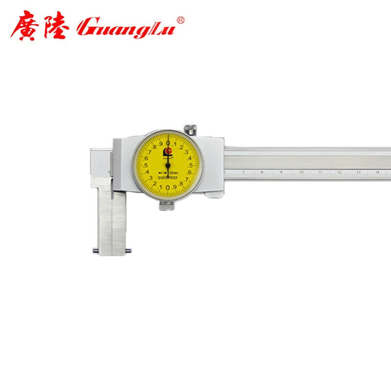 广陆 圆柱头内沟槽带表卡尺 175-334