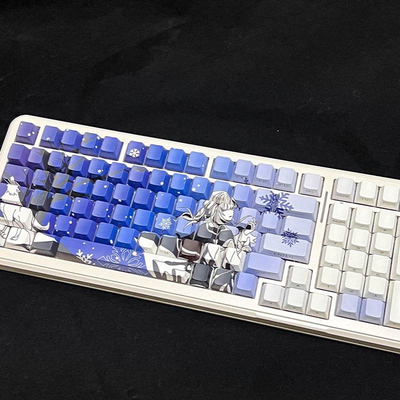 雪夜狼女键帽PBT磁轴键帽热升华机械键盘帽迈从ACE60狼f蛛87VGN98