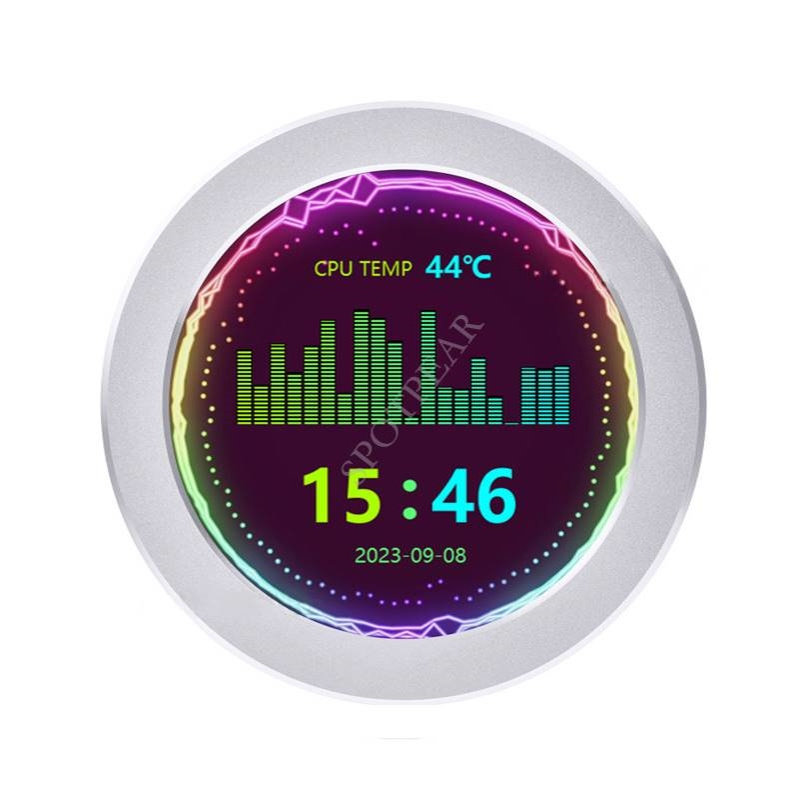 2.8寸USB圆形屏水冷屏 480×480分辨率 带拾音功能 机箱副屏图片