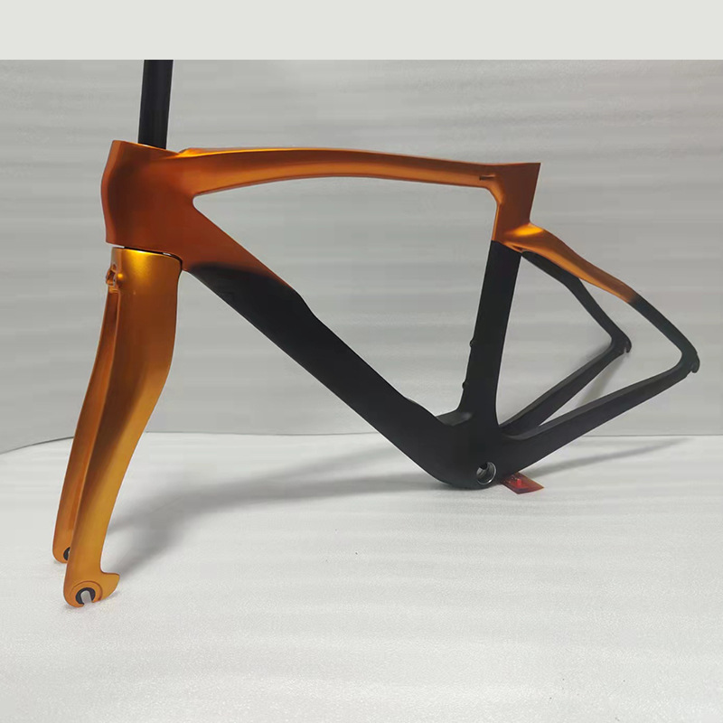 碳纤维公路车架700c全内走超轻破风碟刹车架T1000全碳车架