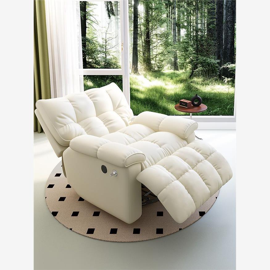 多功能单人沙发椅奶油可