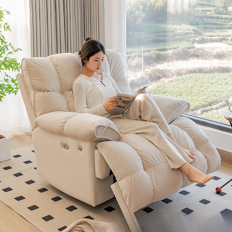 多功能单人沙发椅奶油可