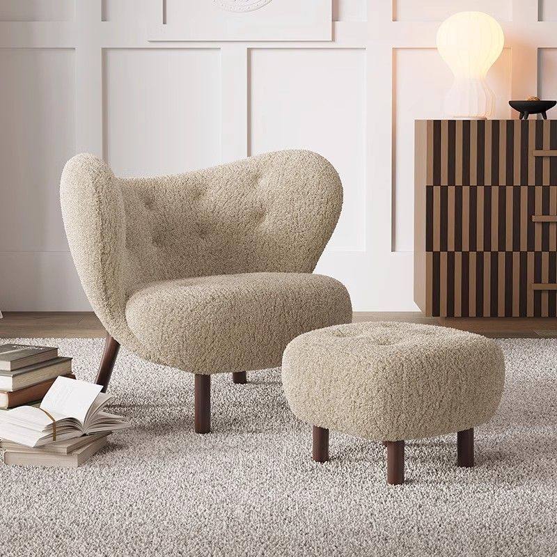 中古风客厅卧室懒人羊羔绒复古单椅北欧设计师小佩特拉单人沙发椅,住宅家具,沙发椅,淘宝优惠券,粉丝福利购,淘宝优惠卷
