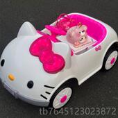 高档kt粉色猫儿童动车可电坐汽人宝四轮车女孩可遥控玩具车宝充电