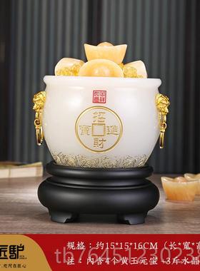 高档室聚宝盆摆件招财聚迁财高端客厅办公酒装饰品乔新居柜开业礼