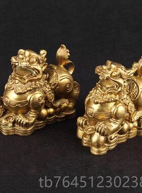 高档铜貔貅件貅貔客厅店摆铺居家办公室