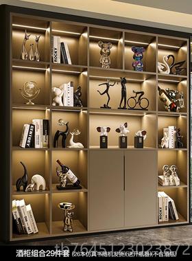 高档贝汉美奢玄高关轻酒柜新房装饰代品摆件客厅现高档餐边柜级感