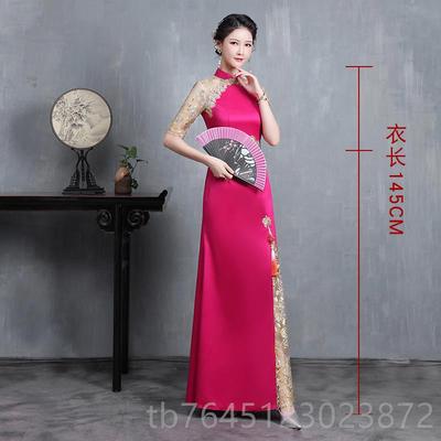 高档高端大气晚优礼服裙女款203新主2持人舞台走秀雅长款合唱团演