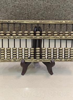 高档如全黄铜算盘招财铜进宝摆件办公室家用摆件意纯手把件开业送