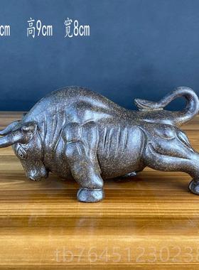 高档景德典镇陶瓷大青牛风雕塑水牛古艺招财摆件家水居术玄关客厅