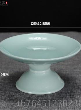 高档龙泉兰台贡瓷供五佛炉青花瓷插花瓶插立檀香炉果盘陶蜡烛佛具