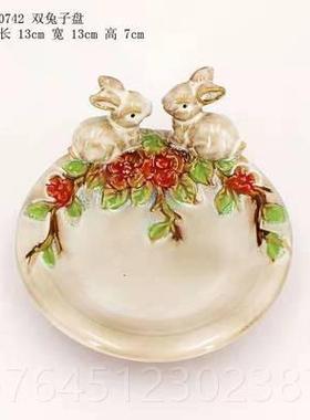 高档几创意玄乌龟钥匙收纳盒门口鞋柜摆件茶果盘装饰关香皂盒烟缸