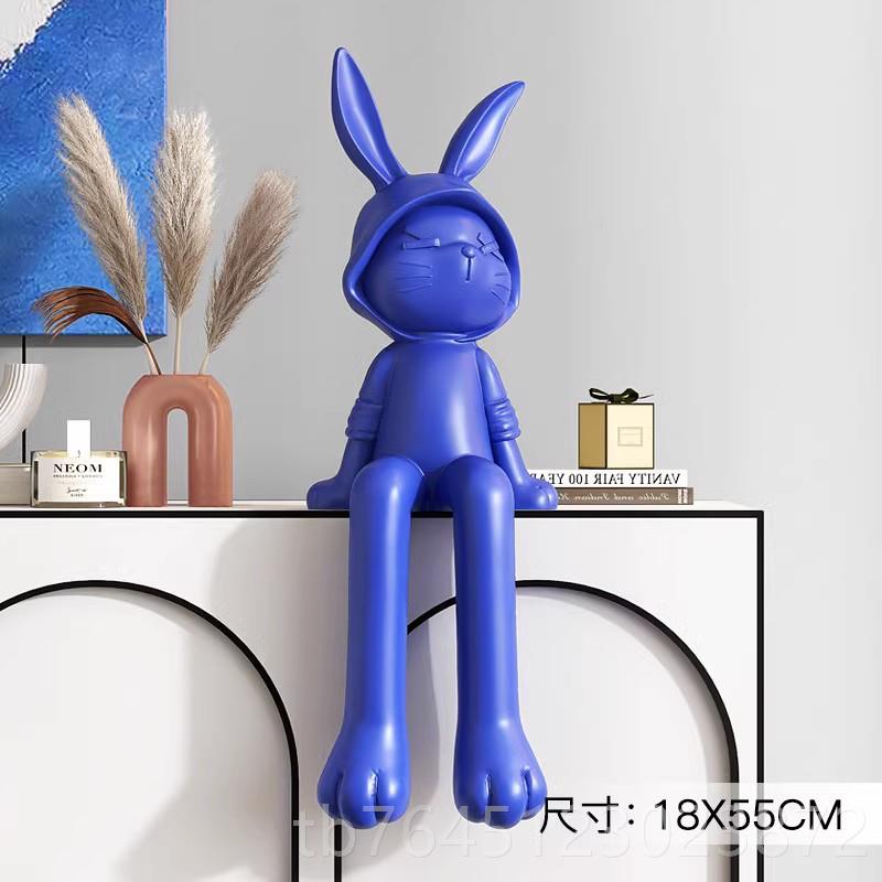 高档生卡通兔子摆客厅玄关电视柜桌面居家装饰品治愈系日礼件物送