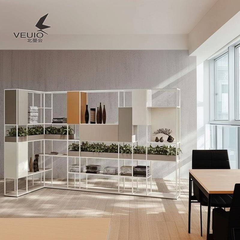 铁艺隔断书柜办公室文件柜档案资料柜矮柜储物柜桌边柜花槽柜定制