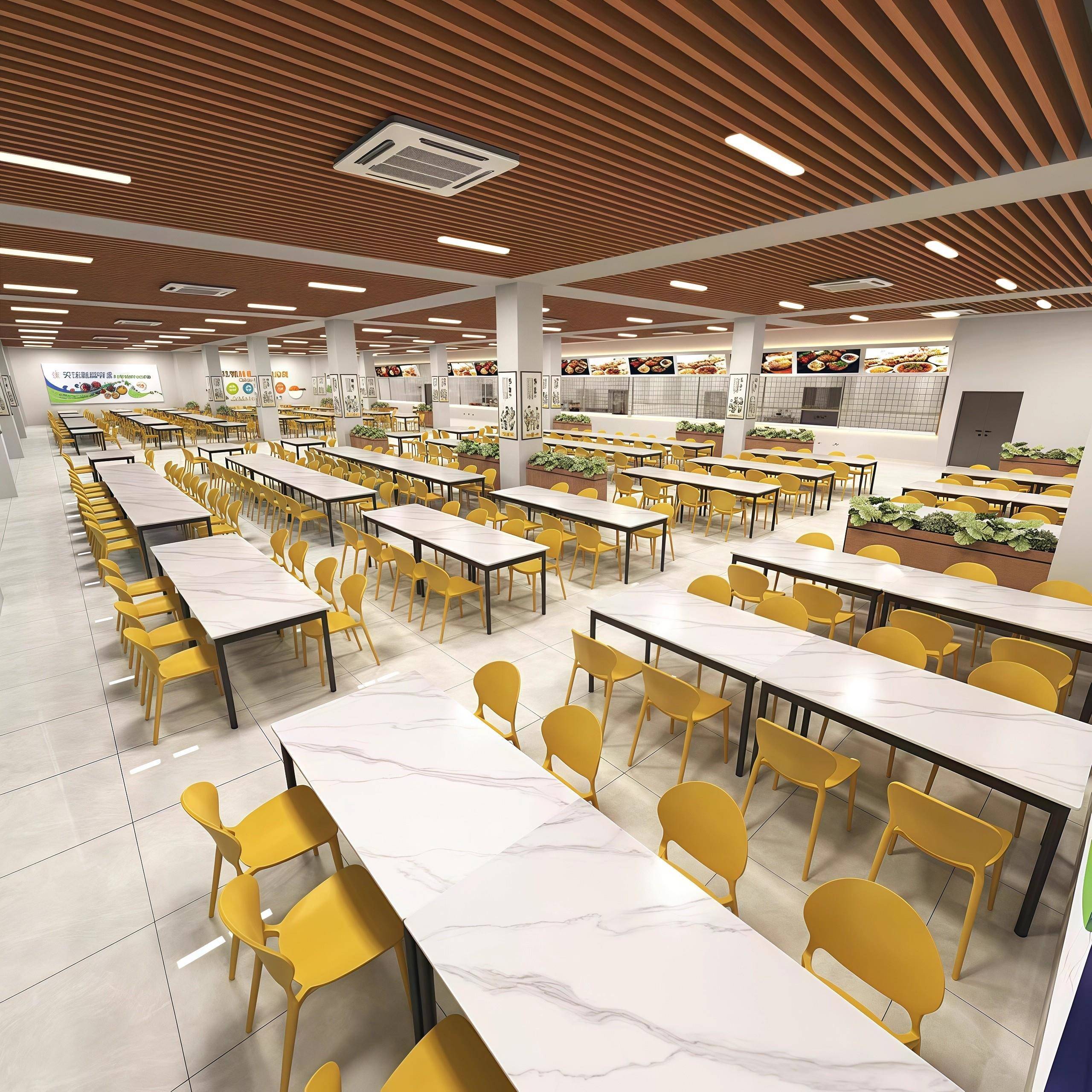 职工餐厅4人桌椅商用工厂员工食堂餐桌椅6人学校学生饭堂桌子定制