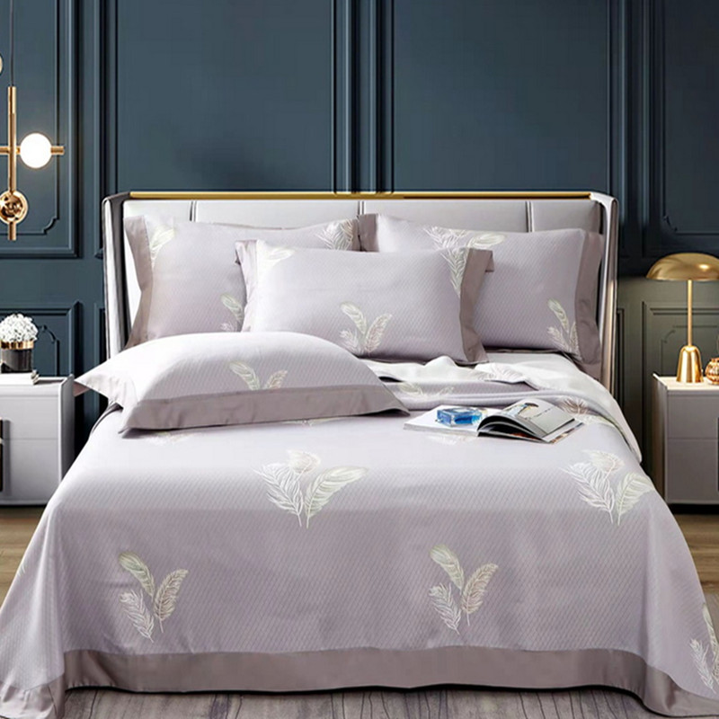 竹纤维冰丝凉席夏季三件套床笠款夏季床单软席子夏天可水洗双层