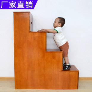 床头储物柜阁楼收纳阶梯柜子 家用梯子实木梯柜上下床楼梯柜抽屉式