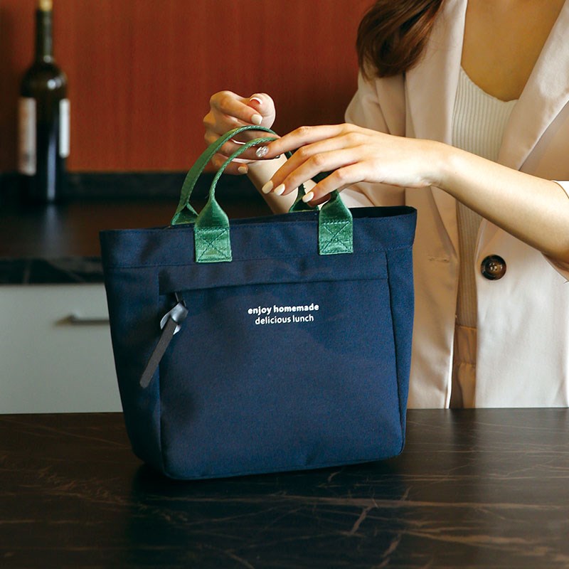 小号手拎饭盒袋日式保温便当包铝箔加厚学生上班族便携手提带饭包