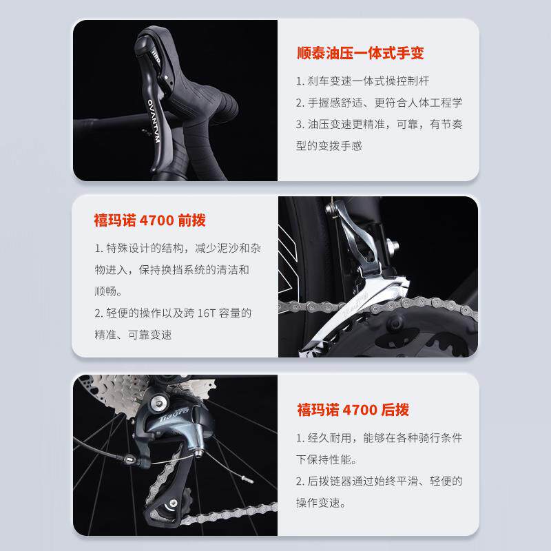 萨瓦SAVA极光A4碳纤维公路车 适用身高155-190cm进口R4700变速20