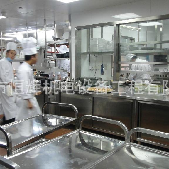 厨房工程、酒店厨房设备 厨房不锈钢餐桌餐台