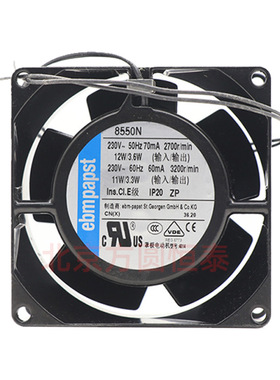 8550N ebmpapst 8038 8CM风扇 12W 230A轴流风机