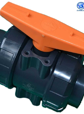 三厘SANKING品牌UPVC国标DN25 32mm双由令球阀  塑料球阀