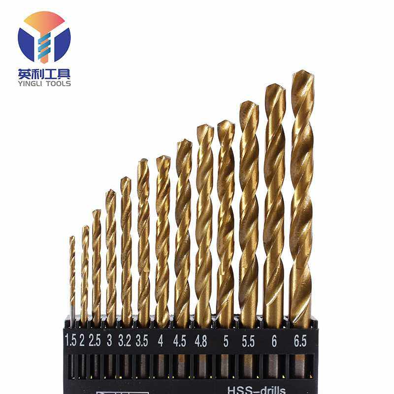 13pc镀钛麻花钻头钻铁皮木板塑料手电钻开孔木工工具,五金/工具,麻花钻,淘宝优惠券,粉丝福利购,淘宝优惠卷