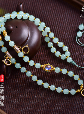 东陵玉项链蜜蜡唐卡链毛衣链