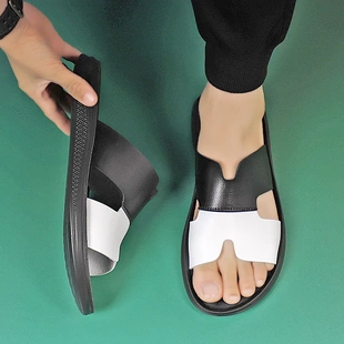 室内居家防滑防臭凉拖潮流外穿软底沙滩凉鞋 拖鞋 男夏季