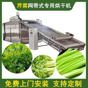 带式芹菜烘干机大型香芹干芹菜茎干烘干设备全自动芹菜段干燥机