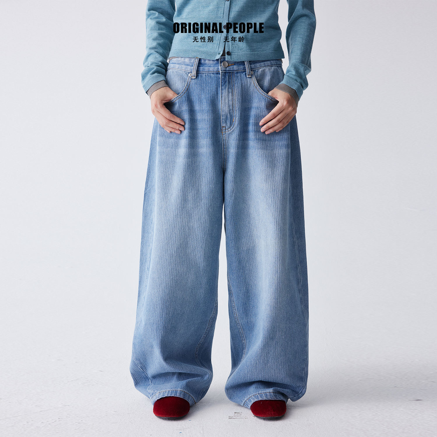 ORIGINALPEOPLE老钱风牛仔裤