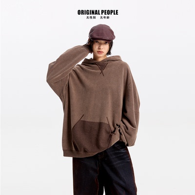 ORIGINALPEOPLE连帽做旧卫衣