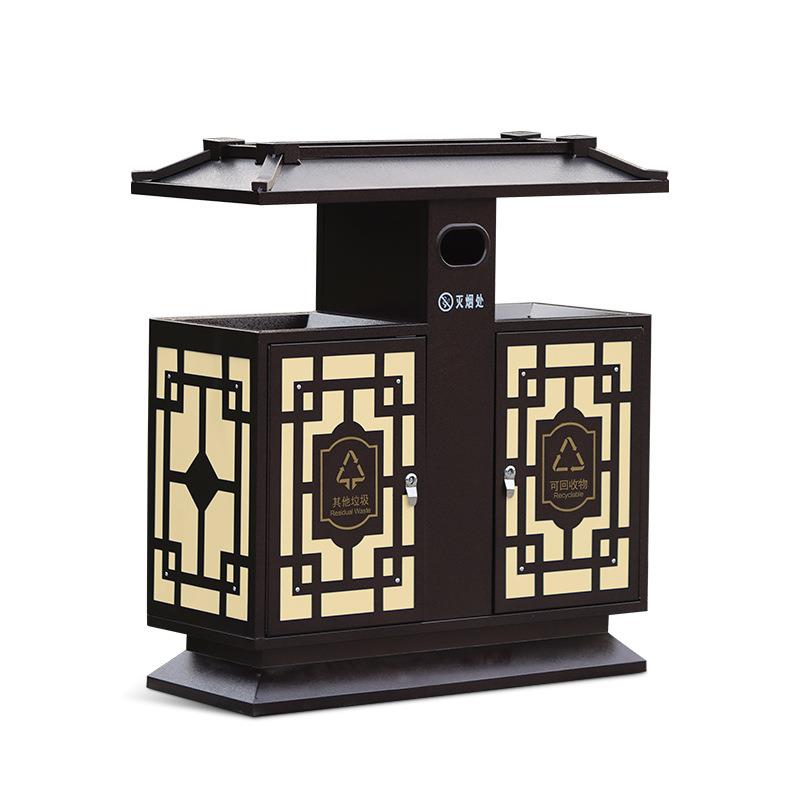 中式户外景区垃圾桶仿古公园果皮箱学校室外别墅庭院大垃圾箱