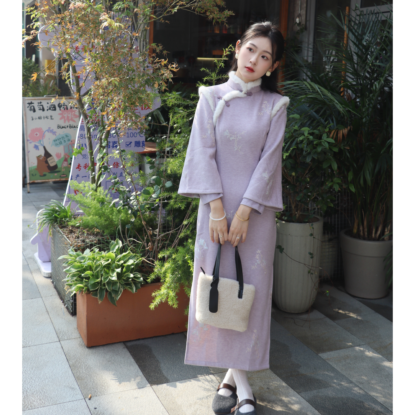 新中式改良旗袍年轻款少女显白