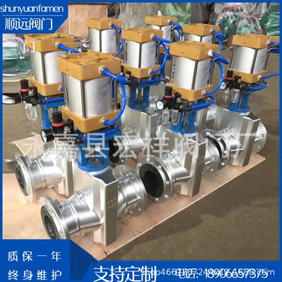 常开型气动胶管阀GJ641X-10气动管夹阀 气动衬胶铝合金管夹阀