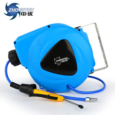 中优Hose reel高压自动伸缩卷管器洗车气鼓电鼓水鼓汽修美容设备