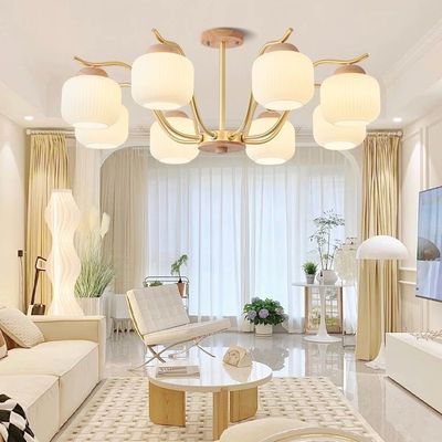 吊灯客厅简约现代日式原木风餐桌灯具个性轻奢创意民宿玻璃吧台灯