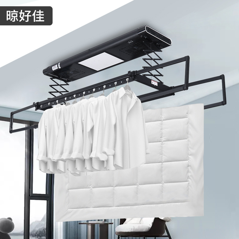晾衣架超薄电动晾衣架厂家批发智能遥控升降阳台家用伸缩晾衣机