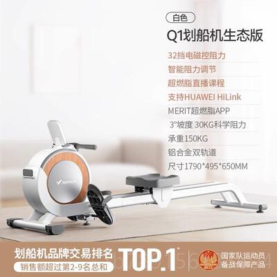 高档麦瑞克超燃划船健机脂家用运动智能磁控静音船机运动有氧身Q