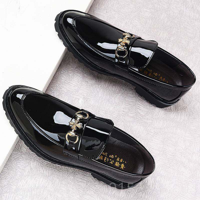 高档休闲小皮鞋男韩版潮流春西夏季面百搭男士伦英皮鞋装发亮型师,流行男鞋,休闲皮鞋,淘宝优惠券,粉丝福利购,淘宝优惠卷