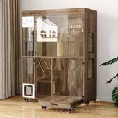 高档猫别墅子家实笼木猫超大用自由空间猫舍带杀菌带新风带照明系