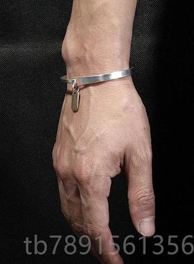 高档V镯IXORM? Laff纯手工子 9i90足银T手镯 原创简约设计中性百