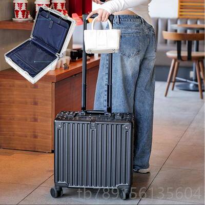 高档定制L便OGO18寸登机箱轻拉杆箱20托寸免运手提铝箱航空框小行